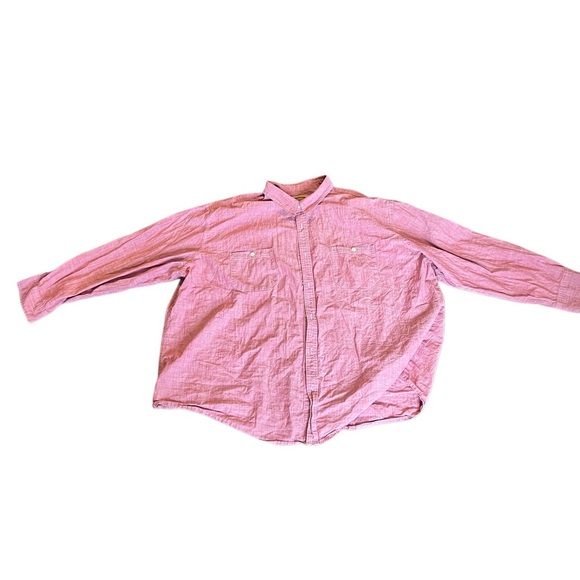 Foundry Big & Tall 4XL red button down collared shirt - Picture 1 of 4